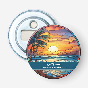 California Sunset Beach Vacation Bottle Opener