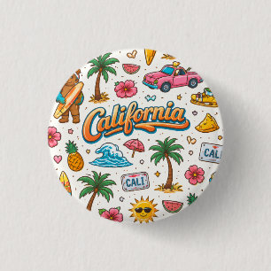 California Sunshine 1 Inch Round Button