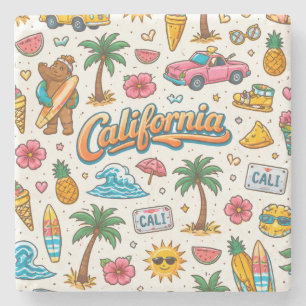 California Sunshine Stone Coaster