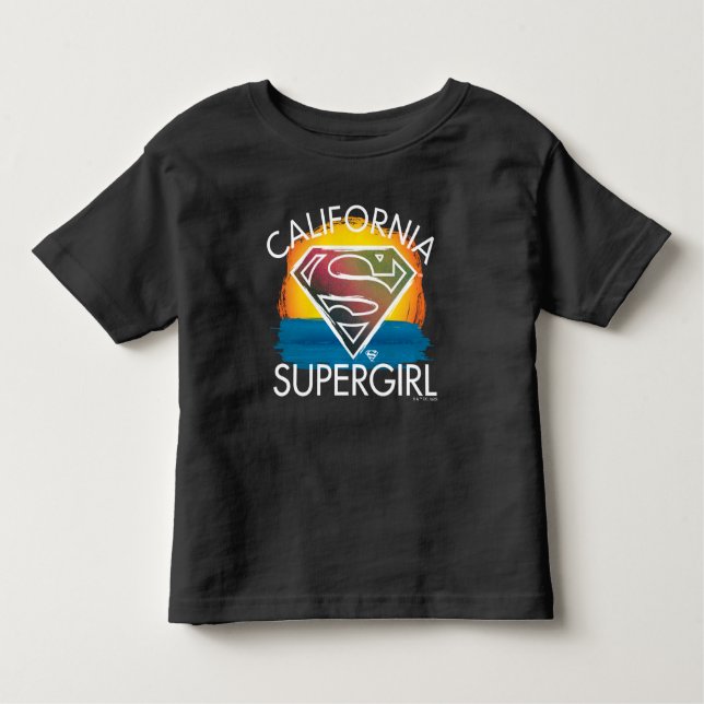 California Supergirl Sunset Graphic Toddler T-shirt (Front)