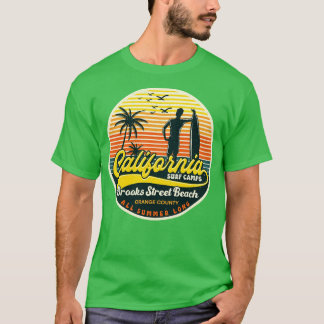 California Surf Camp Brooks Street Beach T-Shirt