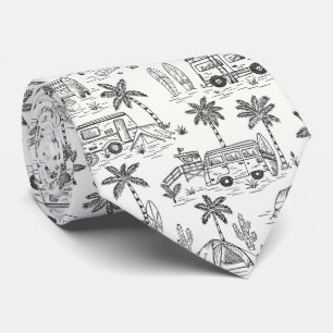 California surf camp toile - surfer beach tie
