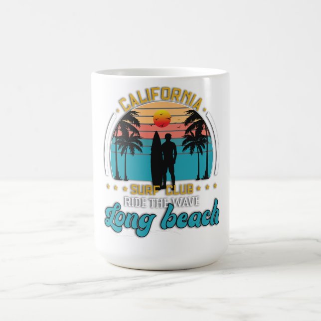 California Surf Club Long Beach Sunset T-Shirt – R Coffee Mug (Center)
