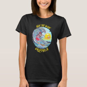 California Surf Distressed Surfer Sunset T-Shirt