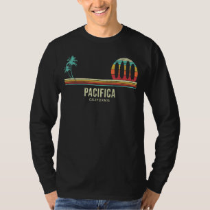 California Surf Pacifica Vintage Surfing Board Sur T-Shirt