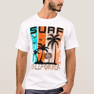 California Surf Vintage Beach Palm Tree T-Shirt
