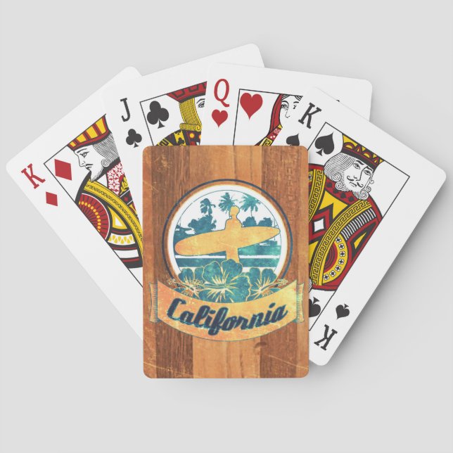 California surfboard playing cards (Back)