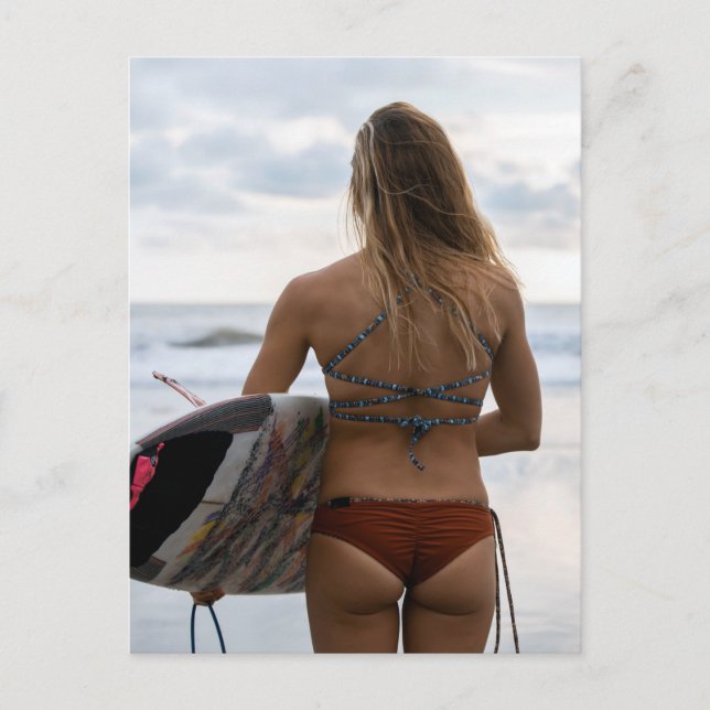California Surfer Girl photo postcard (Front)
