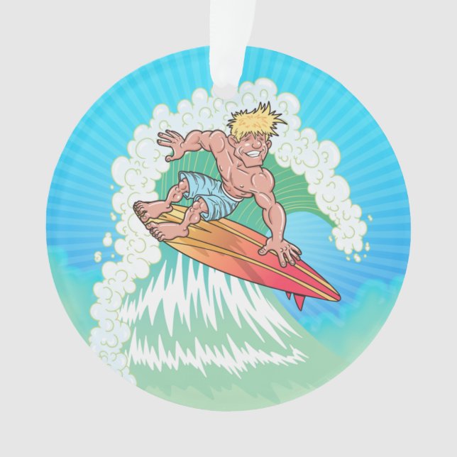 California Surfer Ornament (Front)