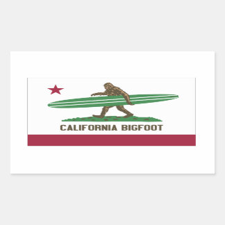 California Surfing Bigfoot Longboard Sticker
