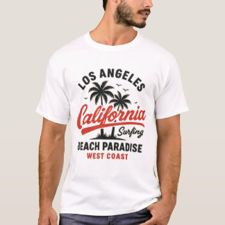 California Surfing Los Angeles Beach Paradise West T-Shirt