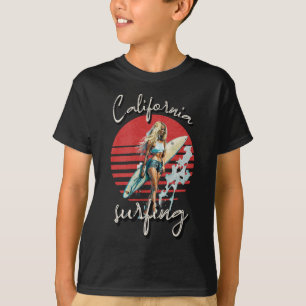 California Surfing Retro Sunset  T-Shirt