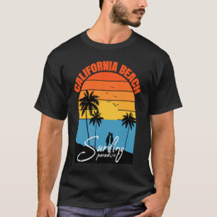 California Surfing Summer Beach Vintage Sunset  1 T-Shirt