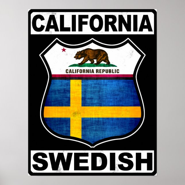 California Swedish American Poster (Front)