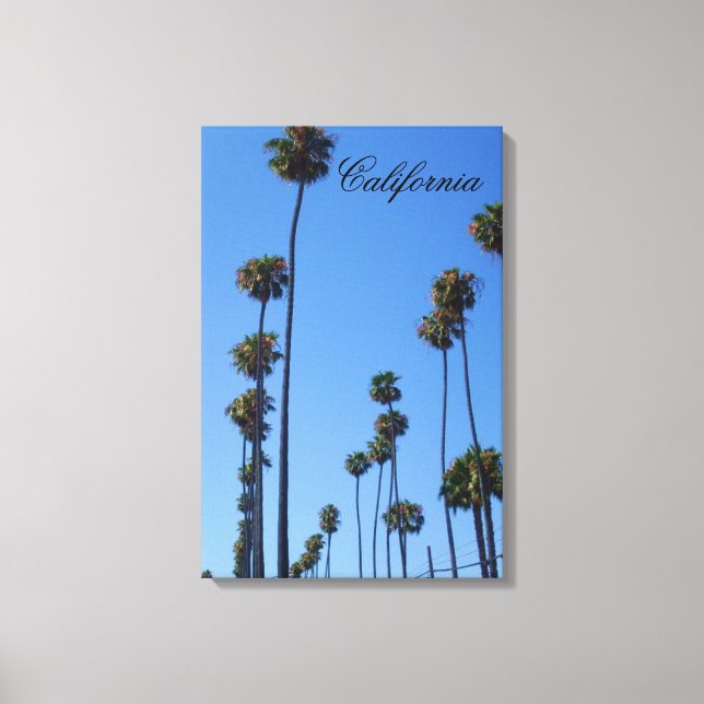 CALIFORNIA TALL PALM TREES CANVAS PRINT (Front)
