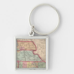 California, Territories of Oregon, Washington Keychain