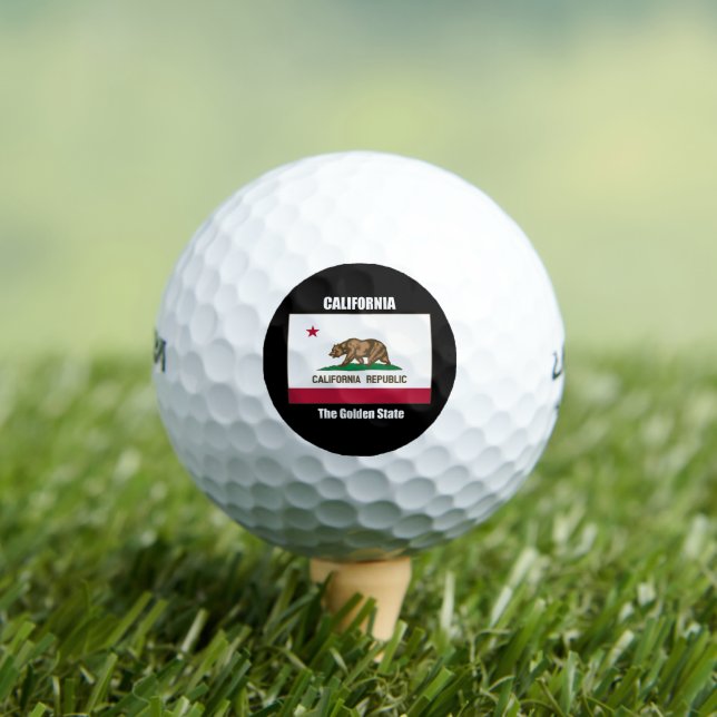 California, The Golden State Golf Balls (Insitu Tee)