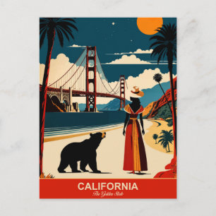California: The Golden State Postcard