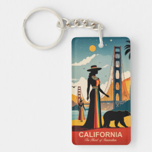 California: The Heart of Innovation Keychain
