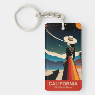 California: The Land of Dreams Keychain