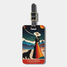 California: The Land of Dreams Luggage Tag