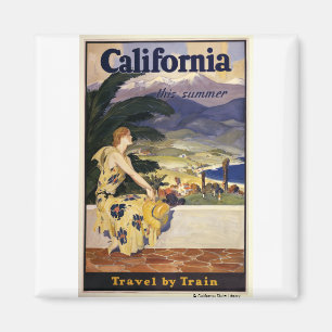 California this summer. Travel by Train Magnet