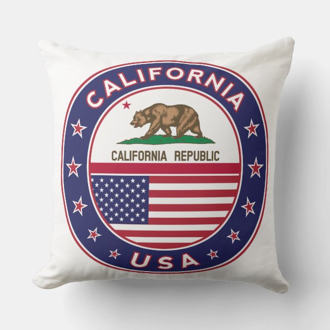California Throw Pillow (Front)