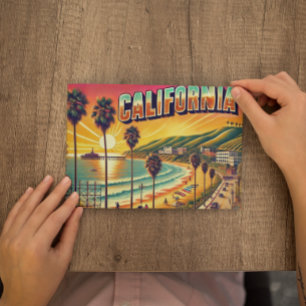 California tourist attraction postcard