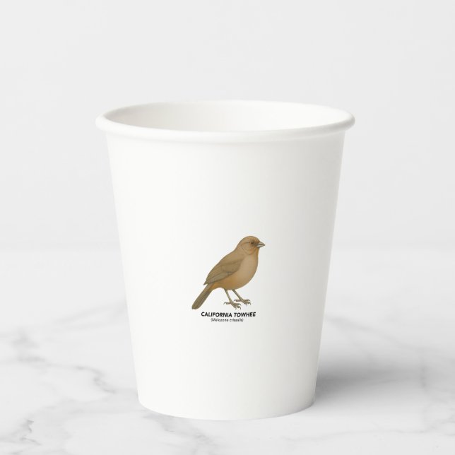 California Towhee - Birds of California Paper Cups (Front)