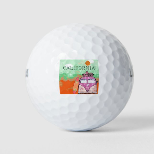 California Travel Poster Golf Balls (Front)