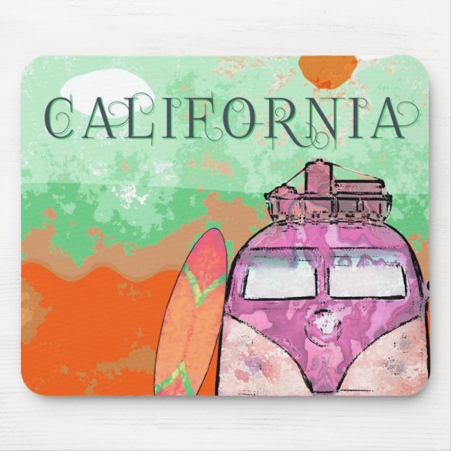 California Travel Poster Mouse Pad (Front)
