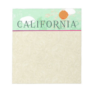 California Travel Poster Notepad