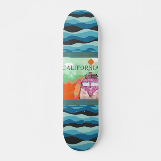 California Travel Poster Skateboard (Front)