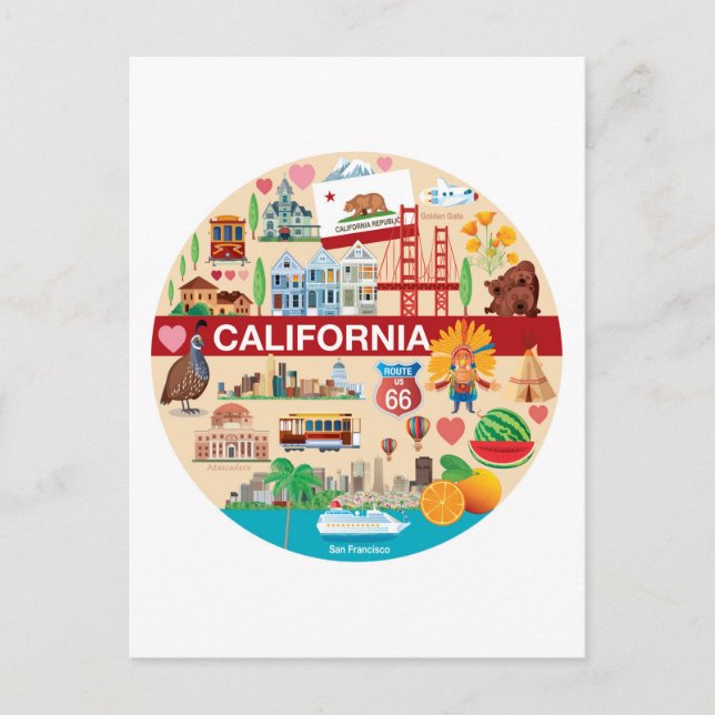 California Travels Postcard (Front)