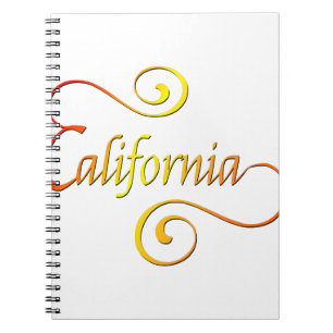 California Typography Art Notebook