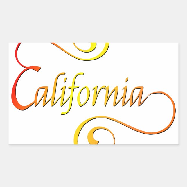 California Typography Art Sticker (Front)