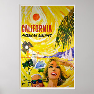 California United States Vintage Travel Poster