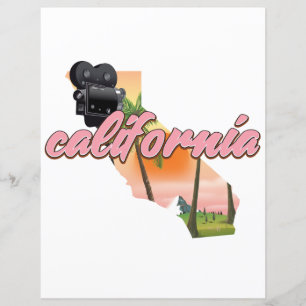 California USA map poster