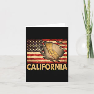 California Usa Patriotic American Flag 4th Of July Card