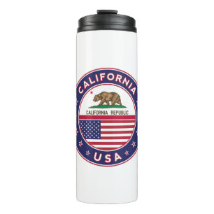 California, USA States, California t-shirt Thermal Tumbler