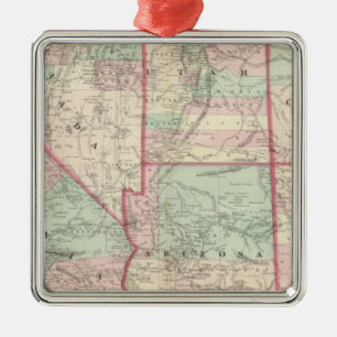 California, Utah, Nevada, Colorado Metal Ornament