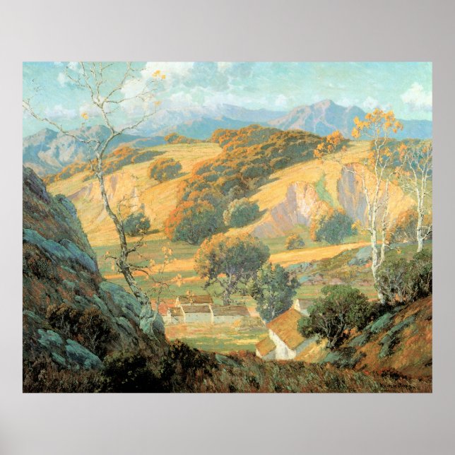 California Valley Farm, by Maurice Braun Poster (Front)