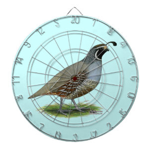 California Valley Quail Dartboard