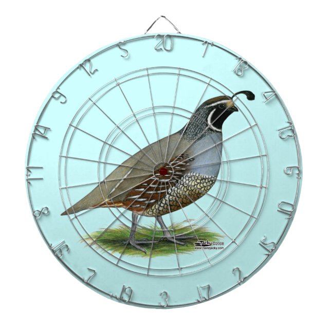 California Valley Quail Dartboard (Front)
