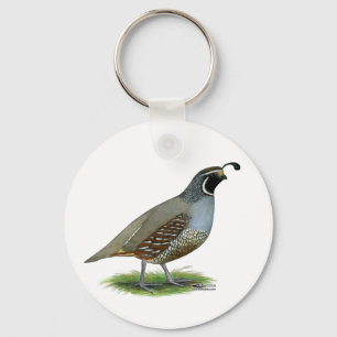 California Valley Quail Keychain