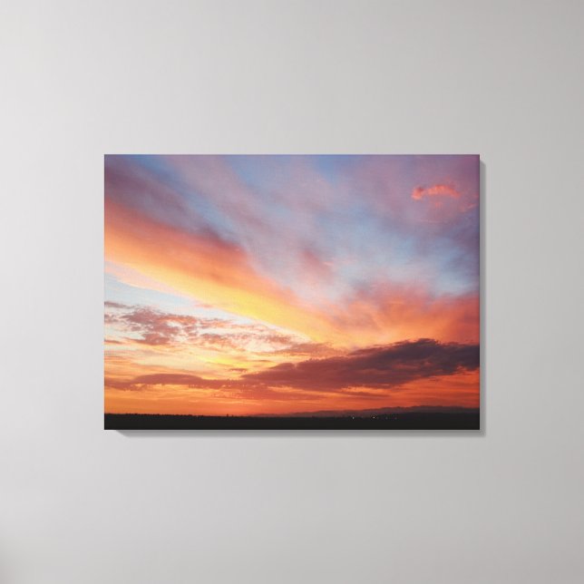 California Ventura County Sunset Sky Photo Art Canvas Print (Front)