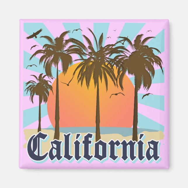 California Vintage Souvenir Magnet (Front)