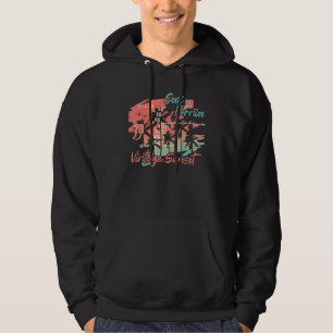 California Vintage Sunset Beach Surf Summer Vacati Hoodie