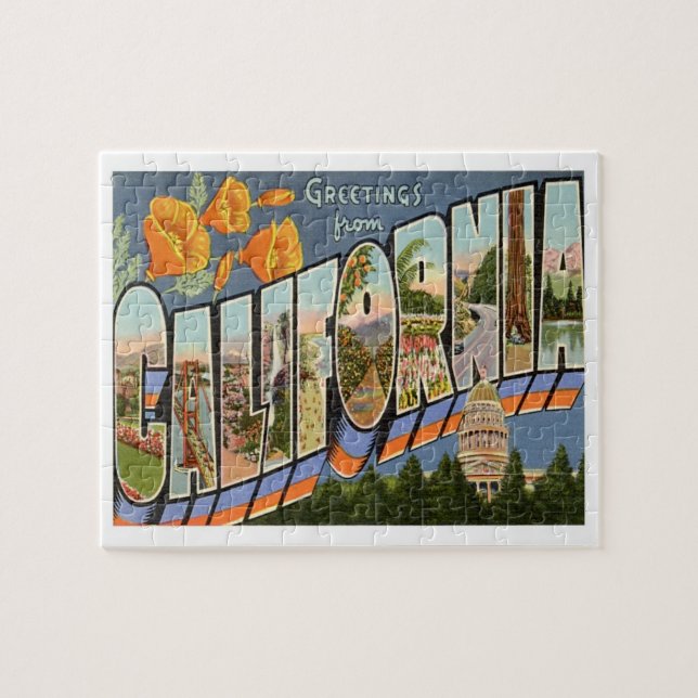 California Vintage Travel Jigsaw Puzzle (Horizontal)