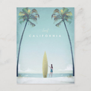 California Vintage Travel Poster - Art Postcard
